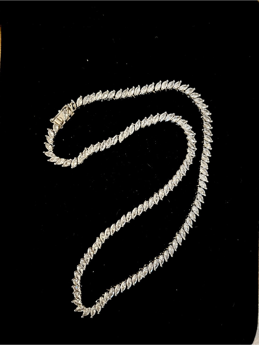 Marquise-Cut Tennis Necklace